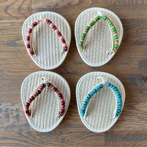 Carrie and Co Flip Flop Coasters (Set of 4)